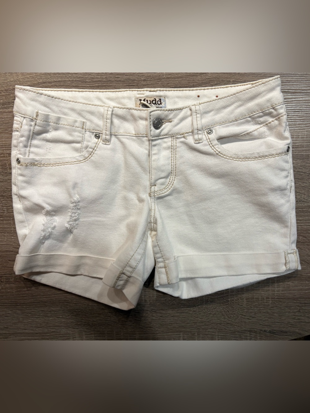 Mudd White Women's Denim Shorts
